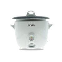 SOGO Cuociriso Elettrico 1.5L – Pentola per Riso, Cottura Automatica, Funzione Mantenimento Calore, Coperchio in Vetro, Antiaderente, 500W