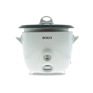 SOGO Cuociriso Elettrico 1.5L – Pentola per Riso, Cottura Automatica, Funzione Mantenimento Calore, Coperchio in Vetro, Antiaderente, 500W
