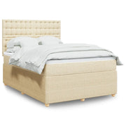 Giroletto a Molle con Materasso Crema 140x200 cm in Tessuto 3292098