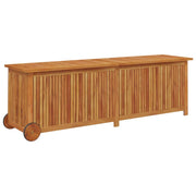 Baule da giardino con ruote 150 x 50 x 58 cm legno di acacia 02_0013065