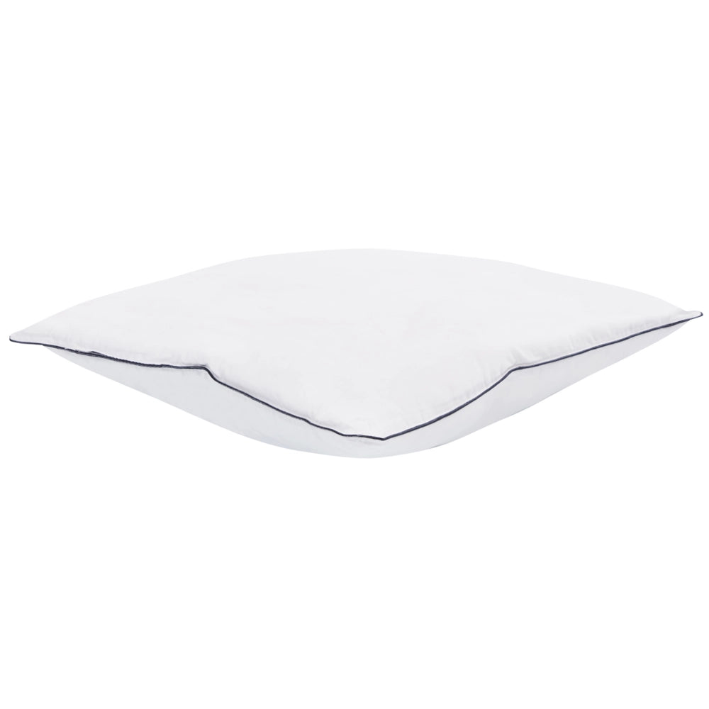 Set 2 Cuscini Letto Cotone Bianco 80 x 80 cm Morbido stile moderno