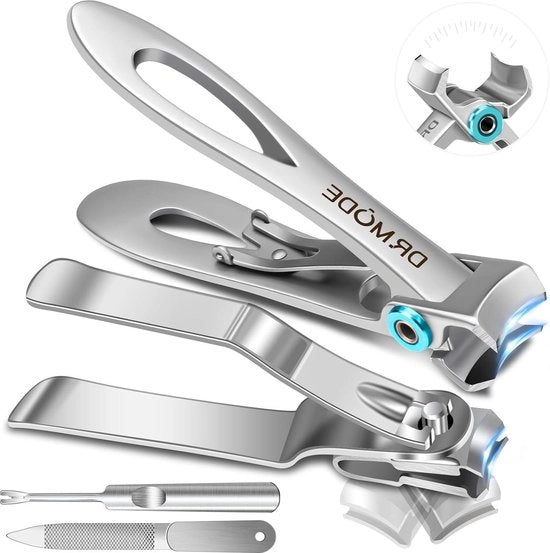Nageli taglienti per uomo - Apertura mascellare di 16 mm - Rasoio per unghie per dita extra grandi - Nageli taglienti per unghie con impugnatura facile da stringere 360 gradi rotativi - Rasoio per unghie per anziani con vetrina per unghie