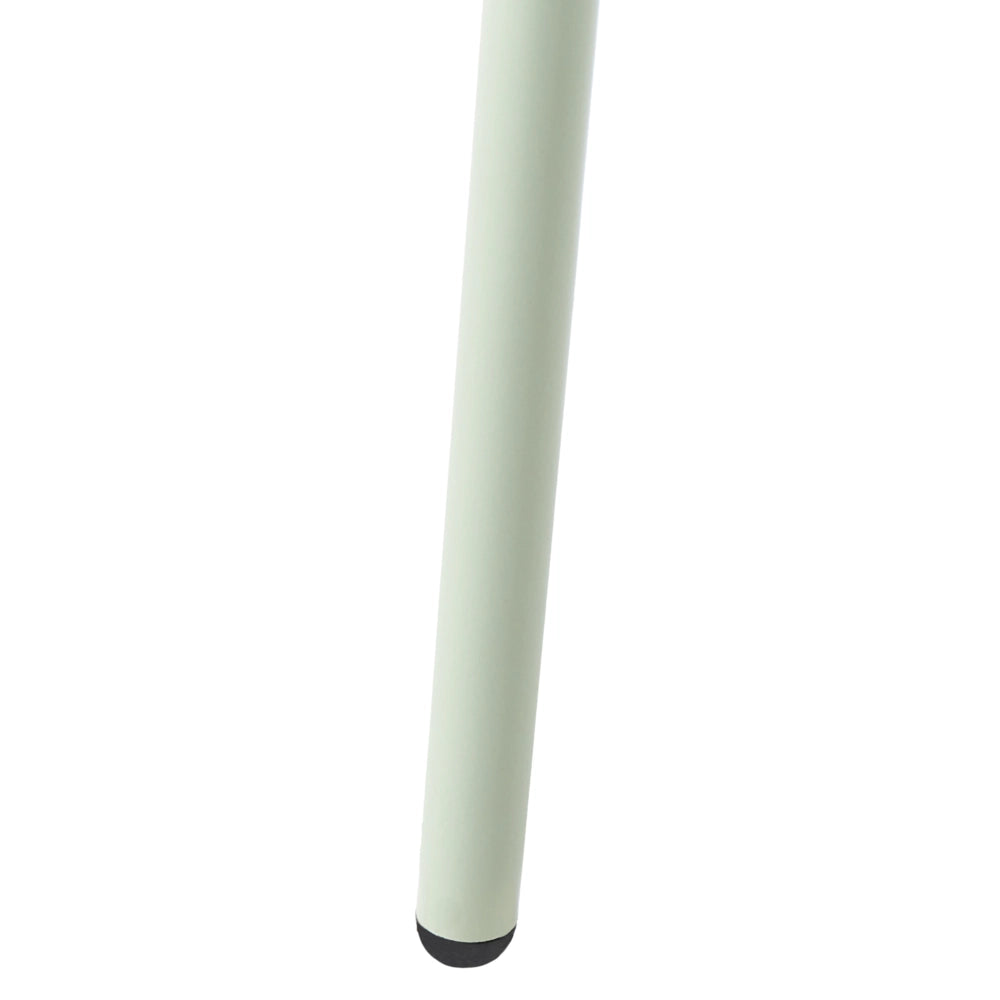Set di 2 sedie da giardino verde con telaio in acciaio impilabili per esterni Patio moderne
