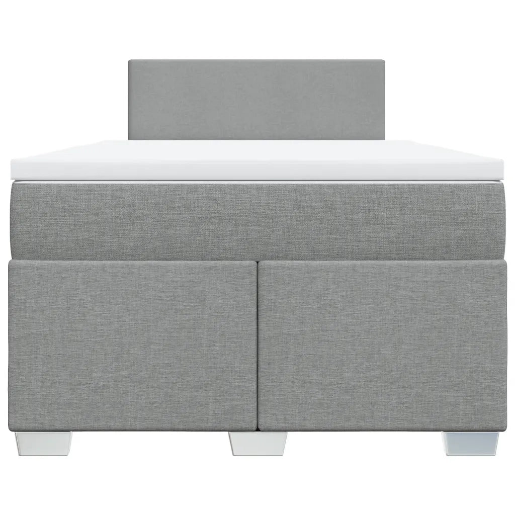 Giroletto a Molle con Materasso Grigio Chiaro 120x200cm Tessuto