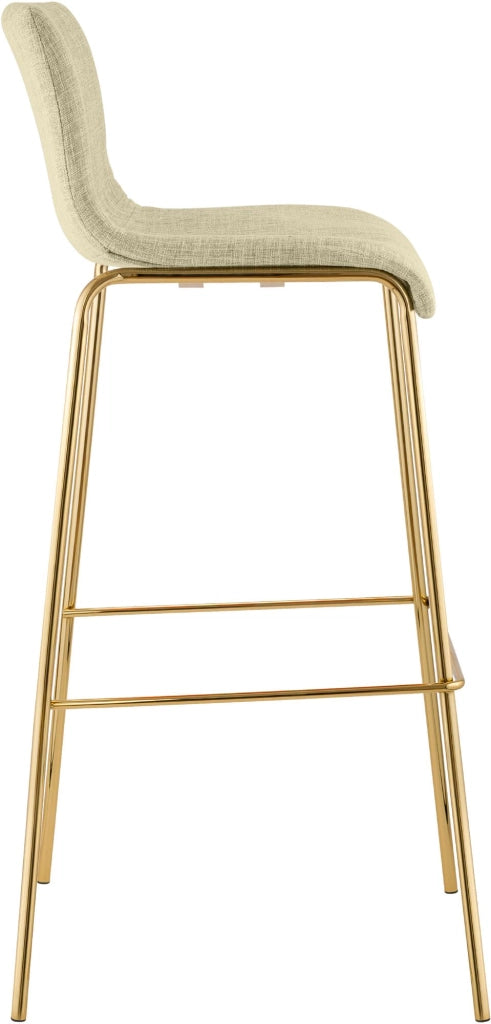 Sgabello da bar Hoover in tessuto 4 piedi oro 3