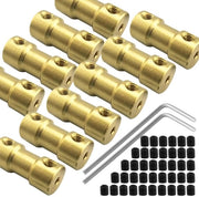Collettore 10 pezzi - Ottone - Diametro 2mm - Lunghezza 20mm - Viti regolabili - Resistente allo shock - Per motori