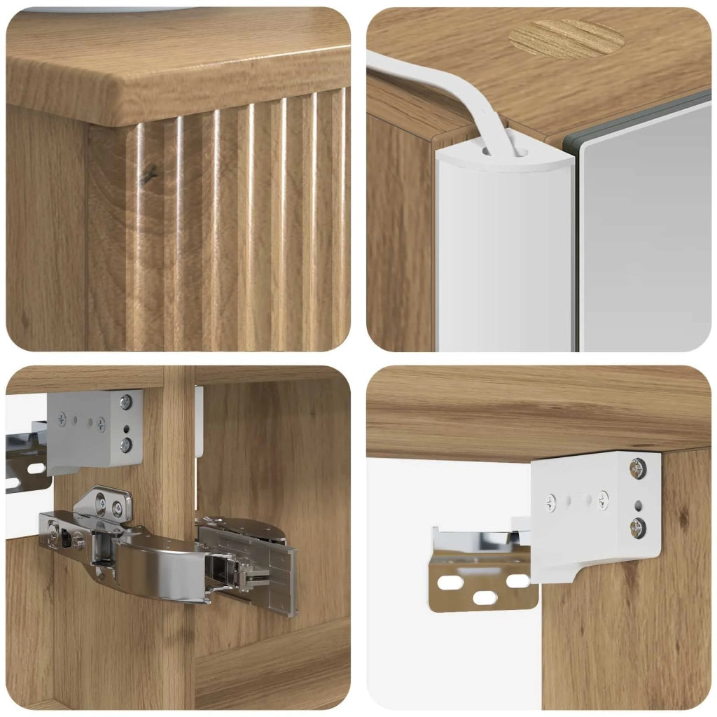 Set di mobili per il bagno 5 pcs Rovere Artigianale 3407286
