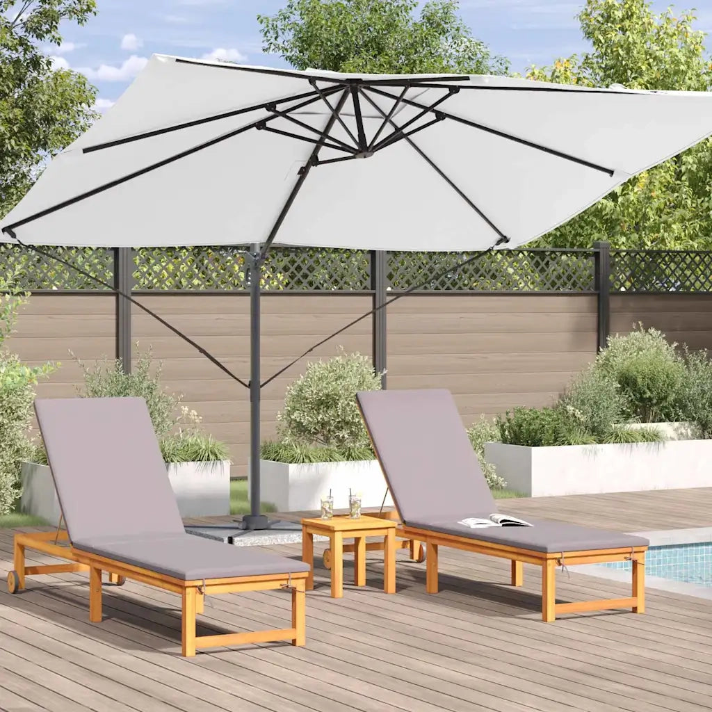 Ombrellone Sabbia 351 x 250 x 260 cm Poliestere e Alluminio 42003343