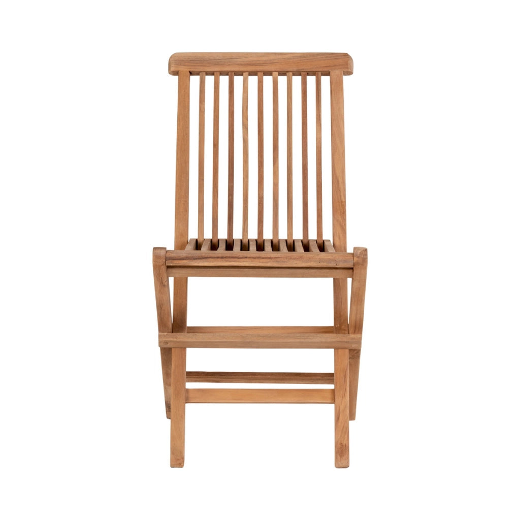 Set 2 sedie da pranzo per bambini Toledo in teak naturale