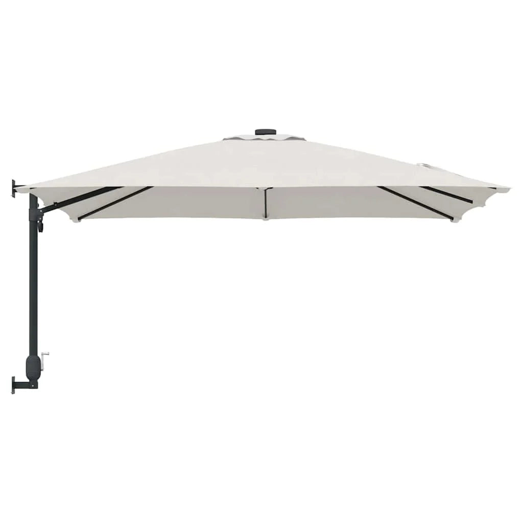 Ombrellone da giardino moderno basculante 248,5 x 247,5 x 160 cm in poliestere color sabbia 02_0058634