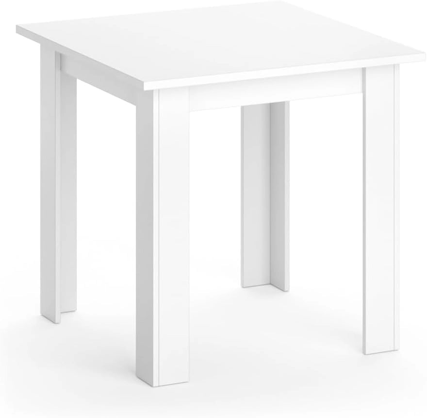 Tavolo da pranzo Karlos, Bianco, 80 x 80 cm, adatto per 2–4 persone per l'utilizzo nella zona pranzo