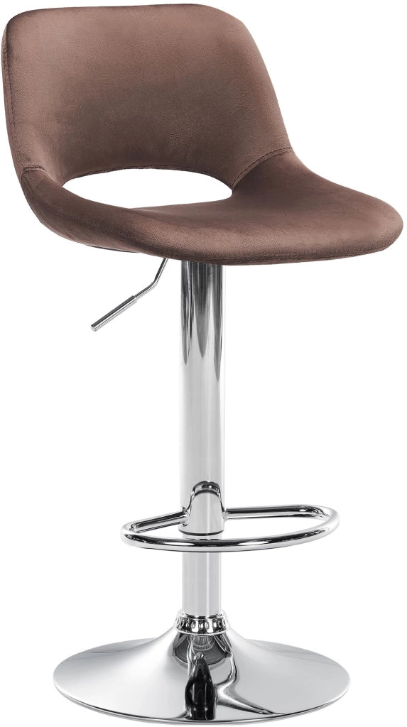 Barhocker Camden Samt chrom