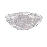 Plafoniera soffitto moderna argento SAREA 10xG9 Paul Neuhaus