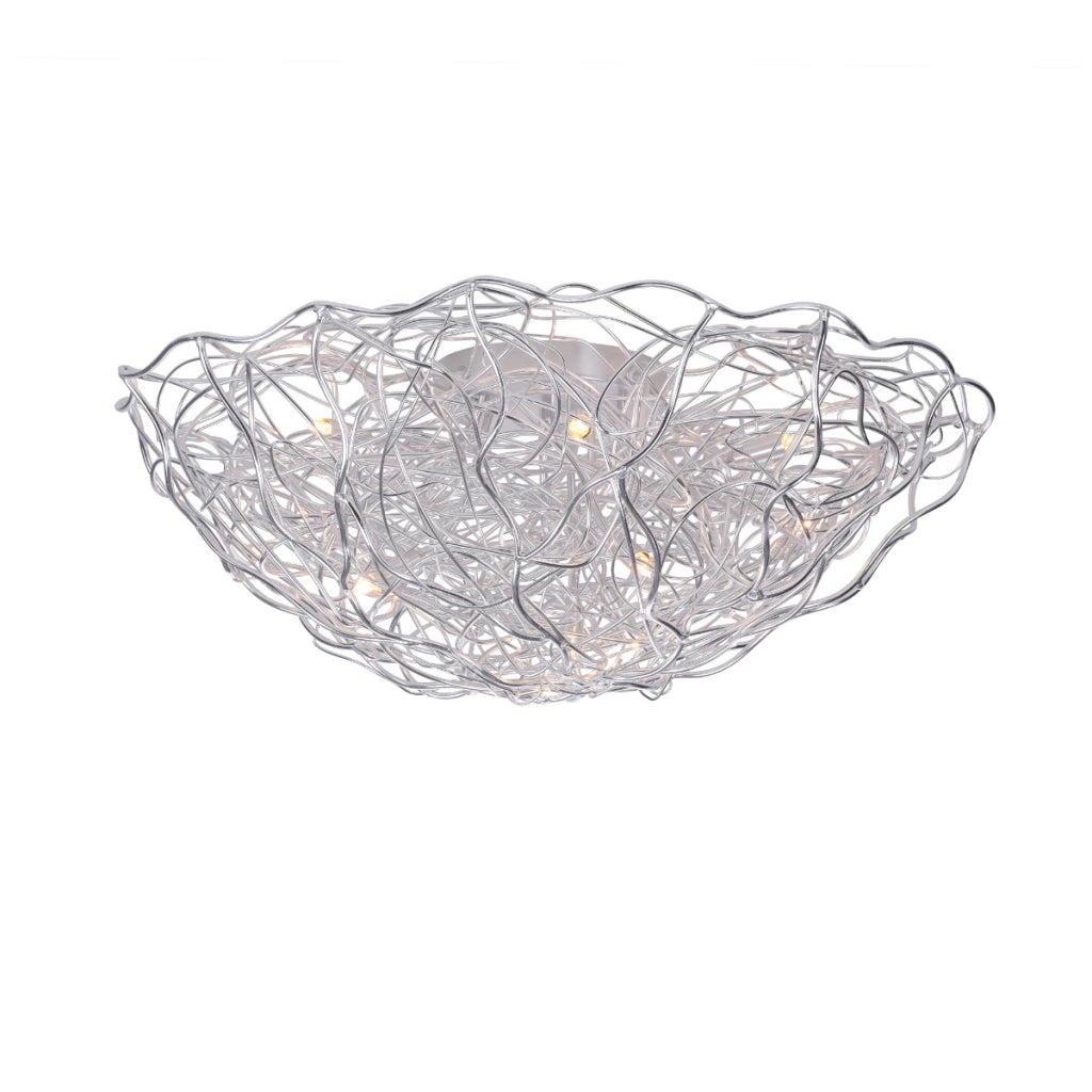 Plafoniera soffitto moderna argento SAREA 10xG9 Paul Neuhaus