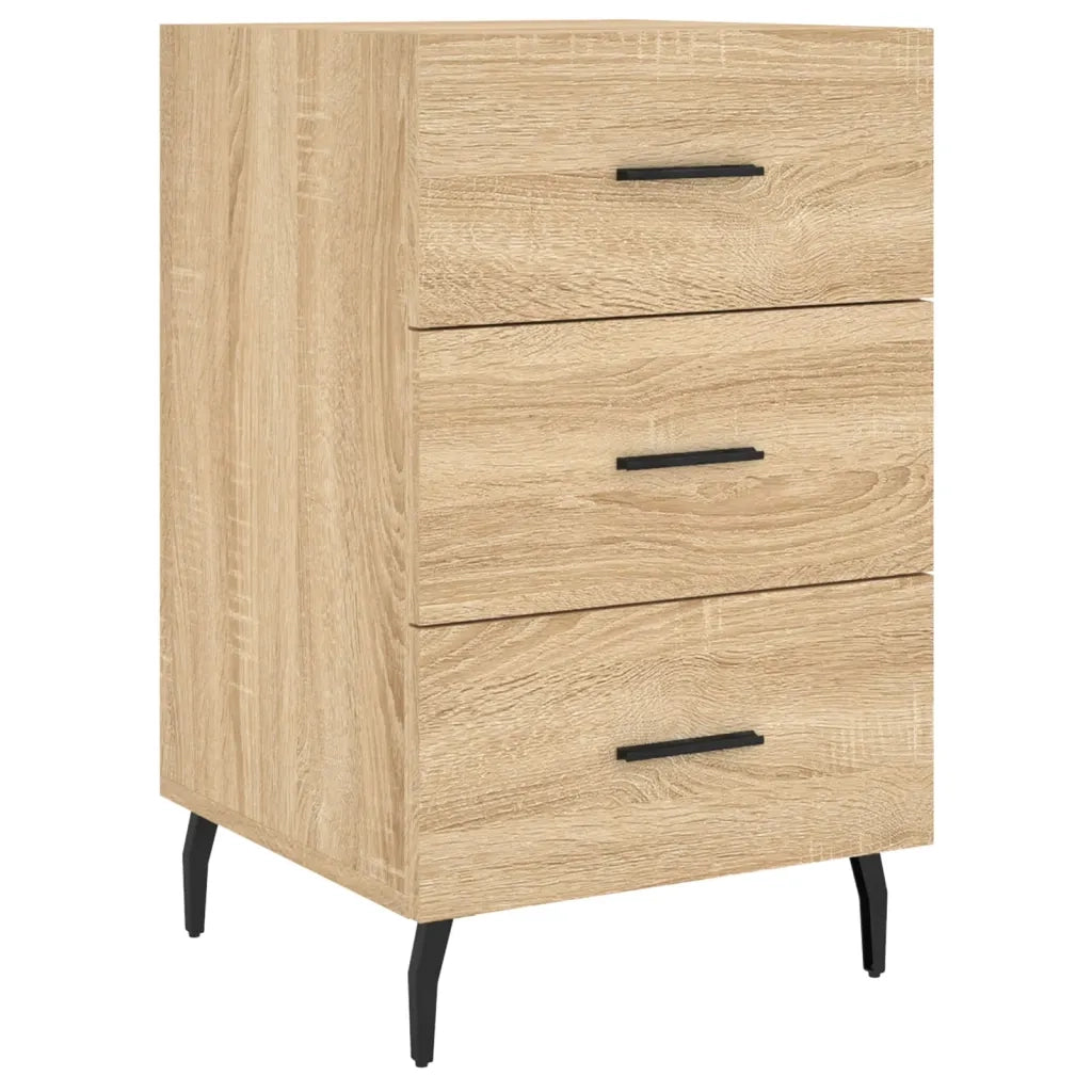 Comodino Rovere Sonoma 40x40x66 cm in Legno Multistrato 827679