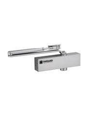 Chiudiporta spingiporta automatico idraulico, forza da 2 a 4, portata 40 - 80kg, reversibile, argento - THIRARD