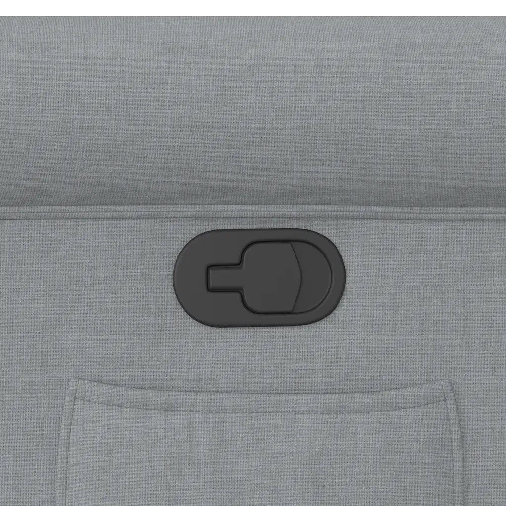 Divano Sedia-Poltrona Reclinabile in Tessuto Grigio Chiaro 610884