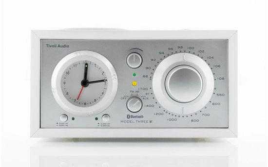 Radio da Camera con Bluetooth e USB - Modello 3 BT - Bianco/Argento