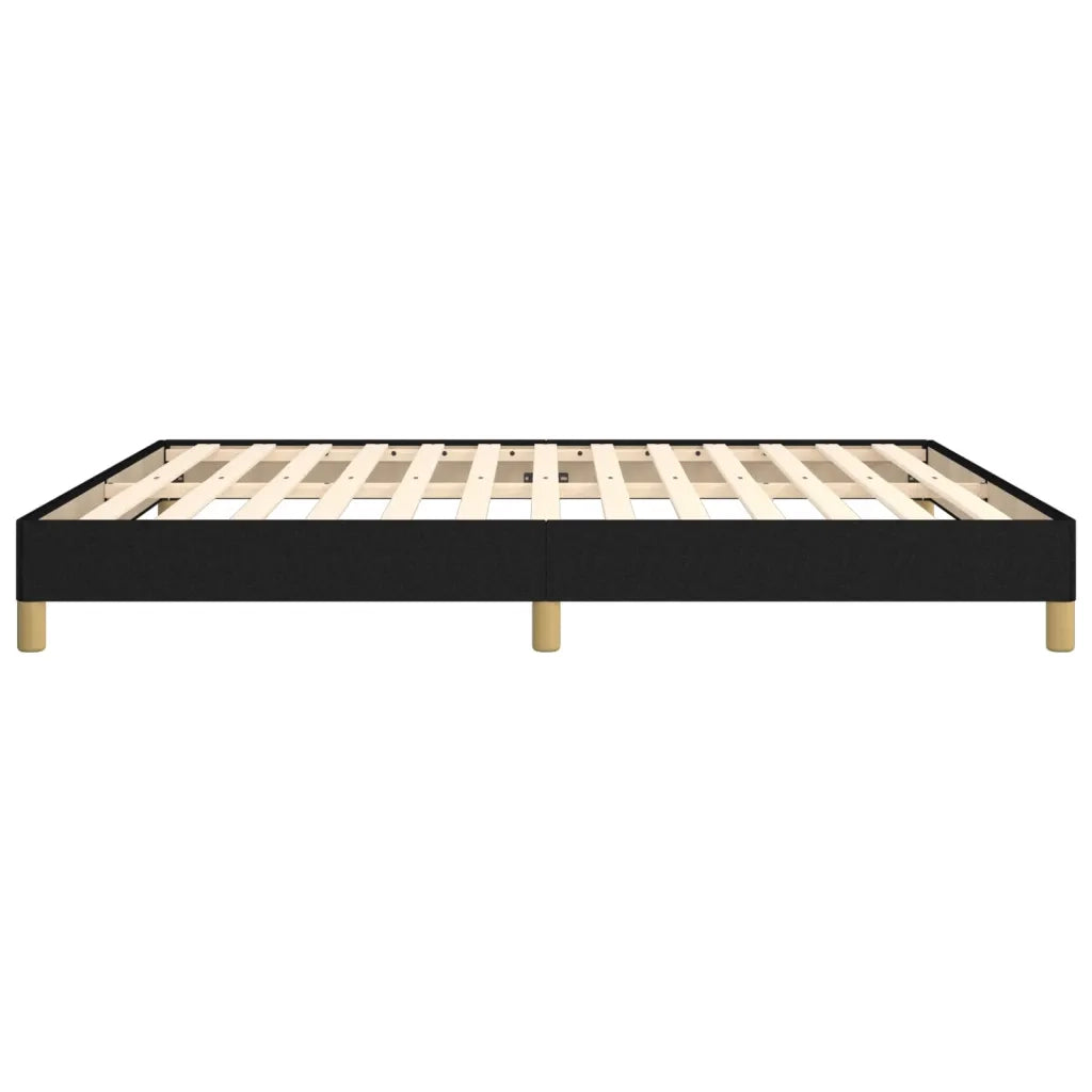Letto matrimoniale | Letto per adulti | Giroletto senza Materasso Nero 180x200 cm in Tessuto