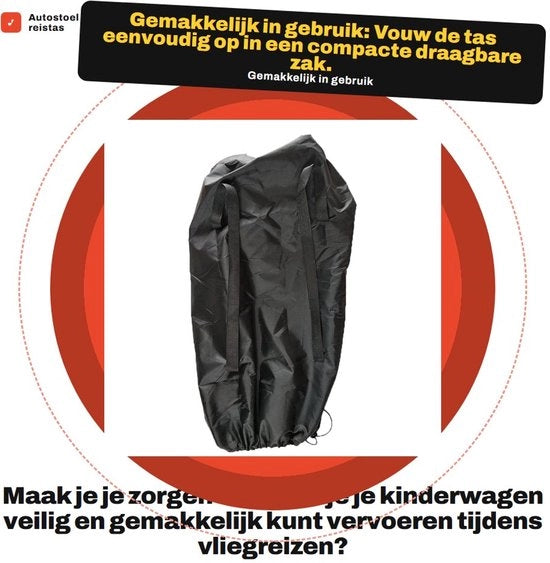 Autostoel Reclinabile per Bambini con Tasca per Bambino - Materiale Oxford Polyester - Pieghevole - Leggero - Ideale per il Controllo di Bordo