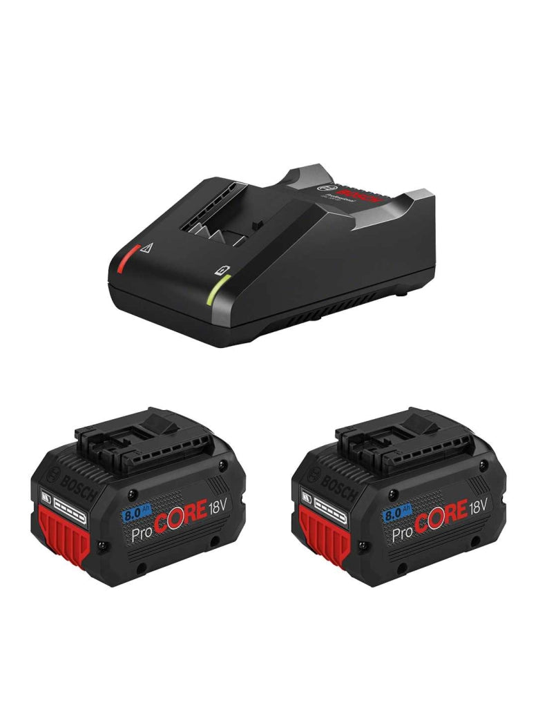 Power Set BOSCH (2 x 18V 8,0 Ah ProCORE + GAL18V-40)