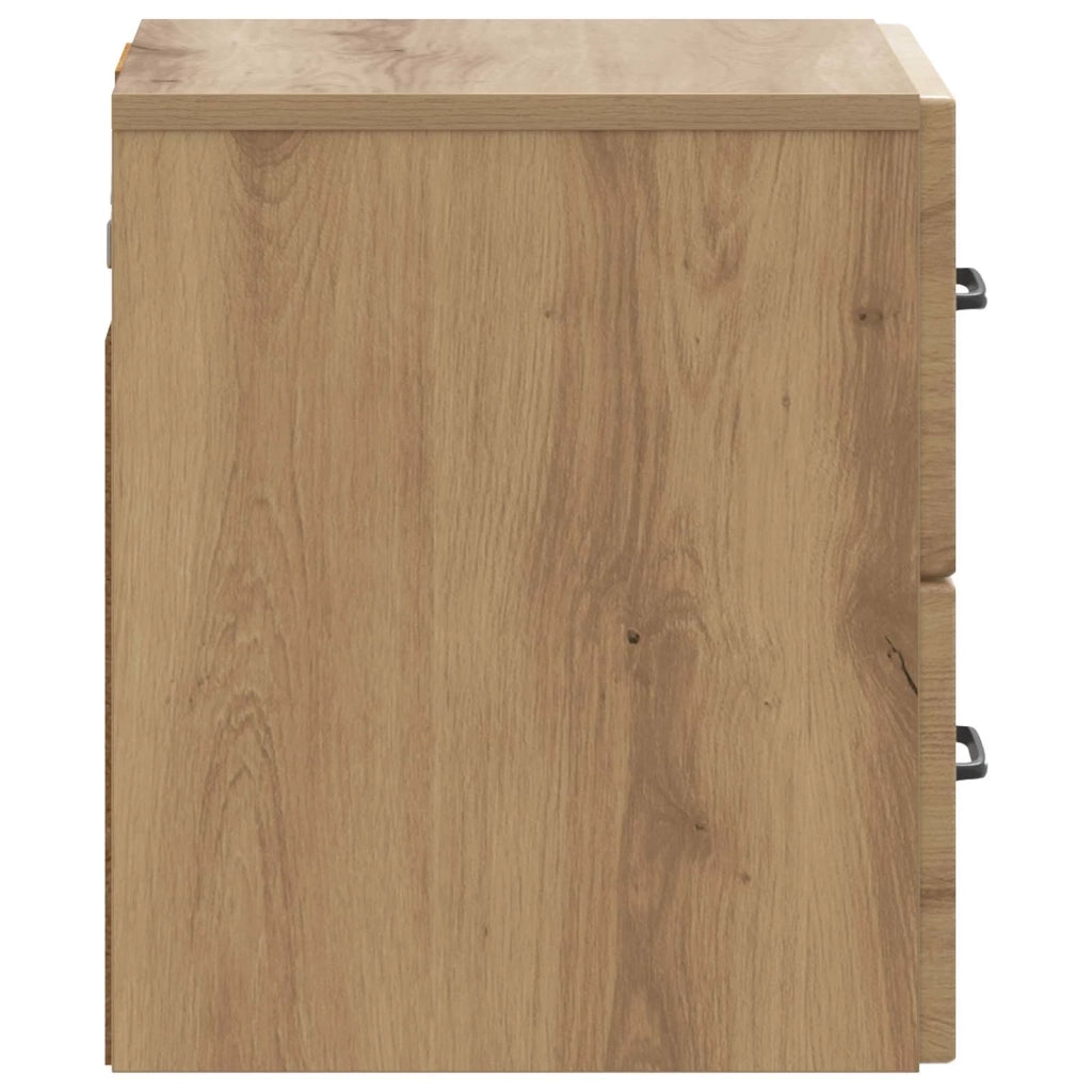 Mobiletto da notte a muro Rovere Artigianale 34,5 x 33 x 40 cm 899333