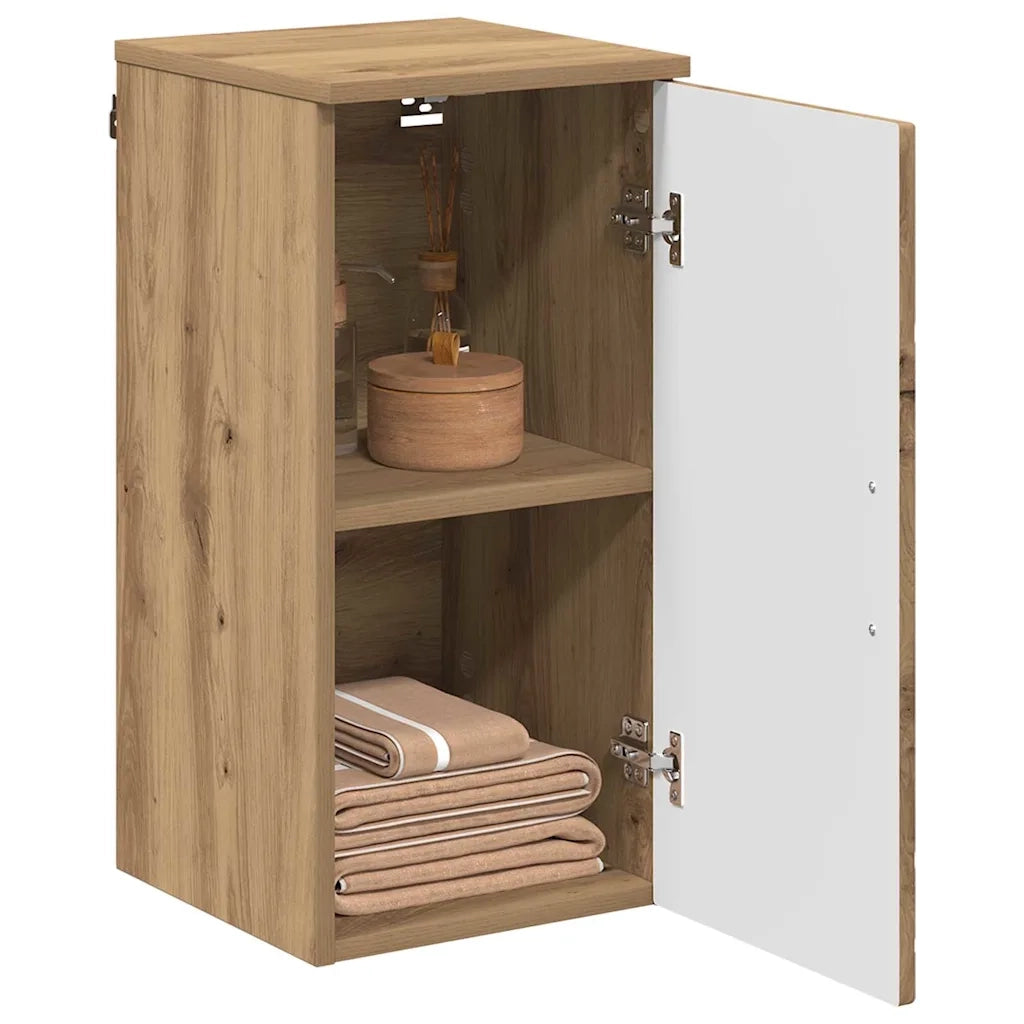 Mobile da Bagno con porta Rovere artigianale 30 x 31,5 x 61 cm