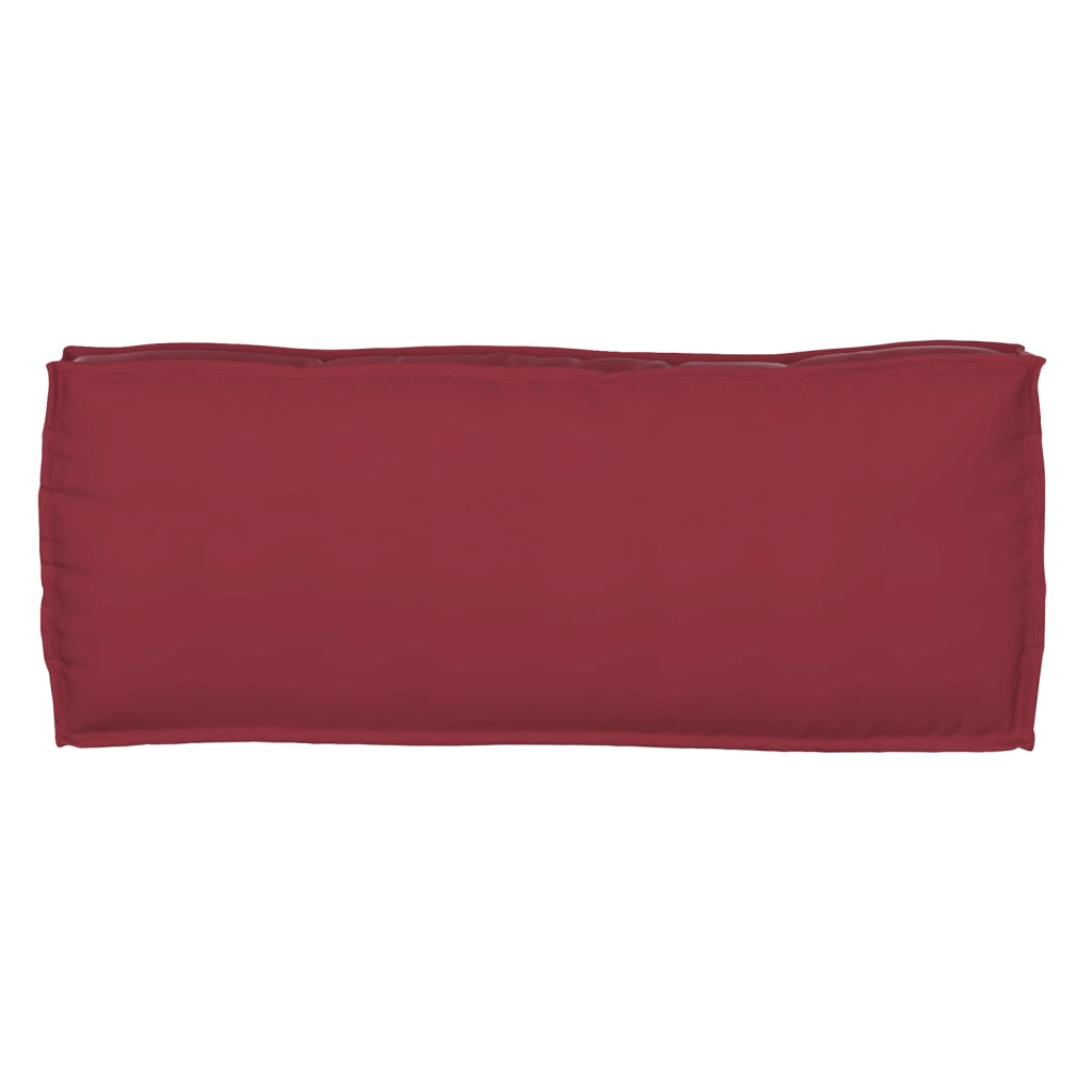 Cuscino Pallet per Panchina Rosso Vino 100x40x8 cm Tessuto Oxford