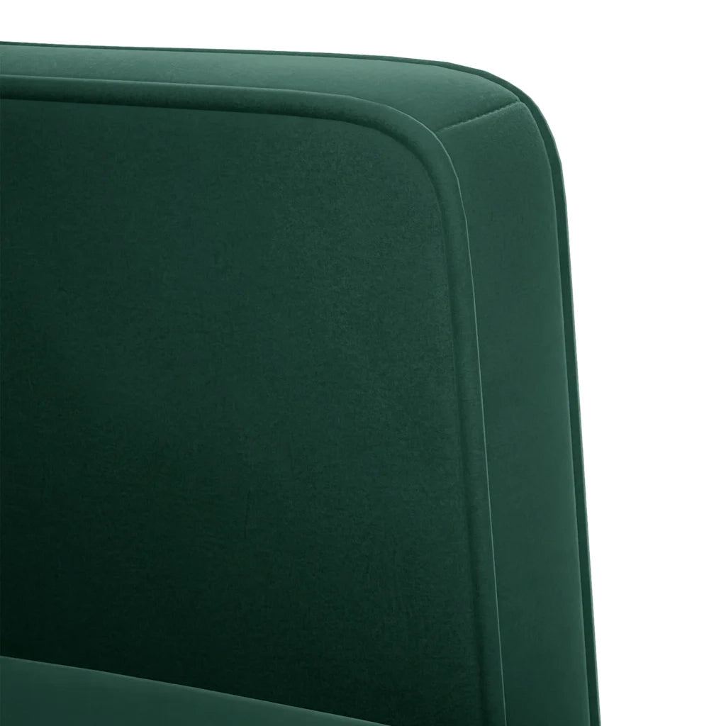 Divano Divanetto Verde Scuro 111 cm in Velluto 4100572