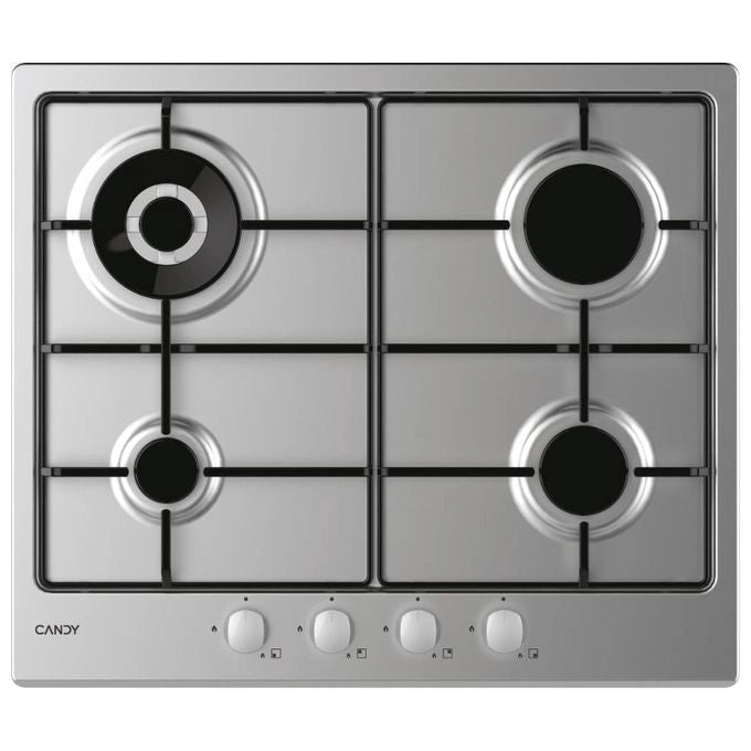 Candy Idea CHW6BR4WX Acciaio inox Da incasso 60 cm Gas 4 Fornello(i)