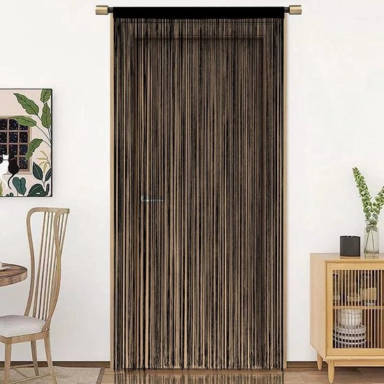 Tendal di bamboo isolante per finestra 90x245cm con stringatura macramè in poliestere