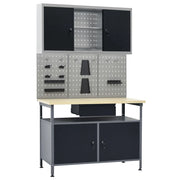 Banco da Lavoro con 3 Pannelli a Parete e 1 Armadietto cod mxl 63815