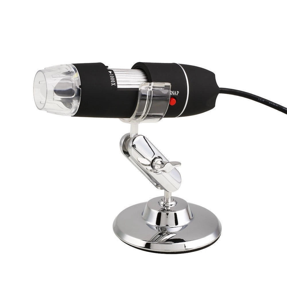 Trade Shop - Microscopio Usb Digitale 40x 1000x Pc Notebook Foto Video 8 Led 2.0 Mpx Staffa -