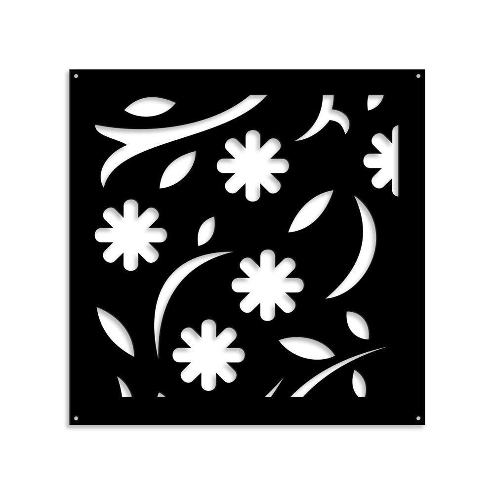 AUTUMN - Pannello in PVC traforato - Parasole Misura: 48x48 cm, Colore: nero