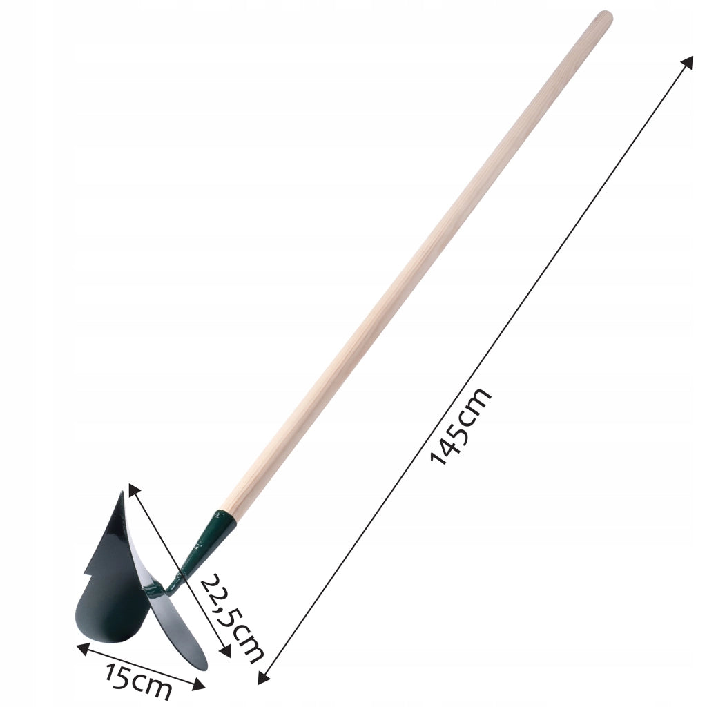 KADAX Ripper per patate manuale, piccolo aratro da giardino con vomere zigrinato da 145 cm