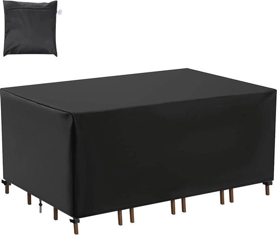 Coprioggetto impermeabile per arredamento esterno - Protezione UV e resistente 420D Oxford - Formato rettangolare (126 x 126 x 74 cm)