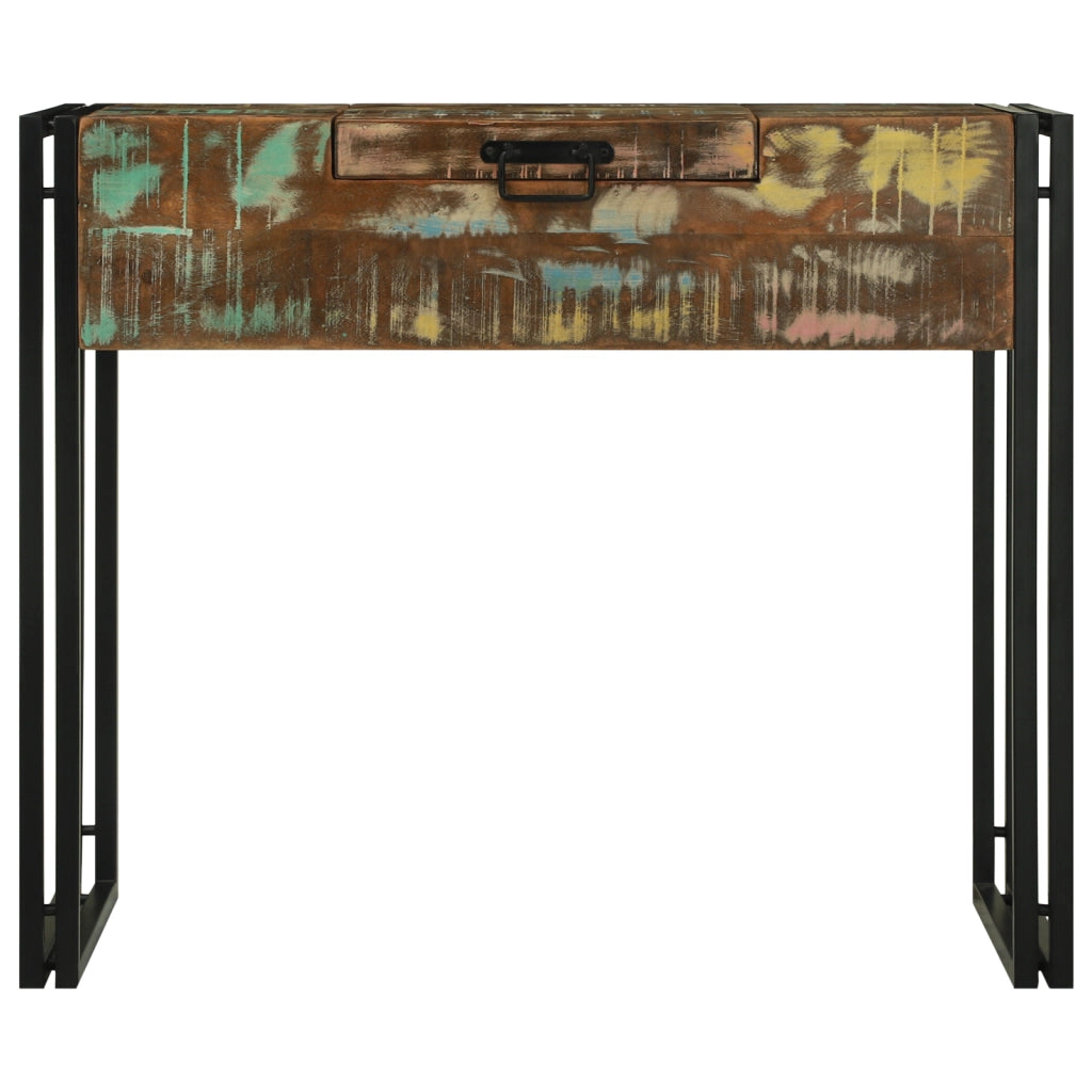 Tavolo da Trucco 90x50x75 cm Legno Massello Recuperato