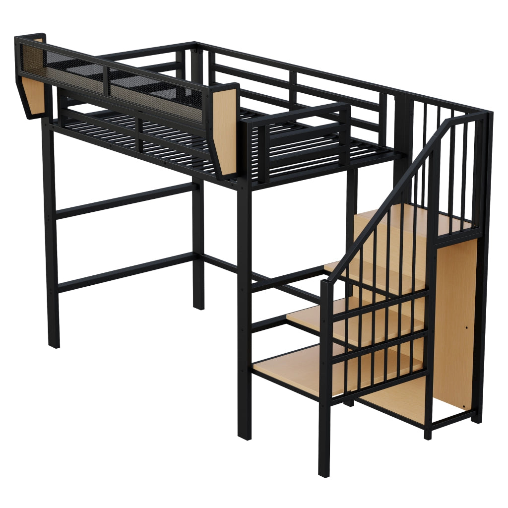 letto a castello metallo nero 95 x 255 cm