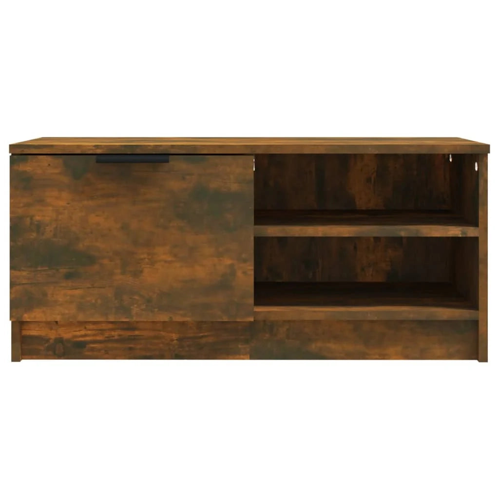 Mobile TV multimediale mensola TV credenza TV sala da pranzo soggiorno camera da letto rovere affumicato 80 x 35 x 36,5 cm legno ingegnerizzato marrone 02_0027387