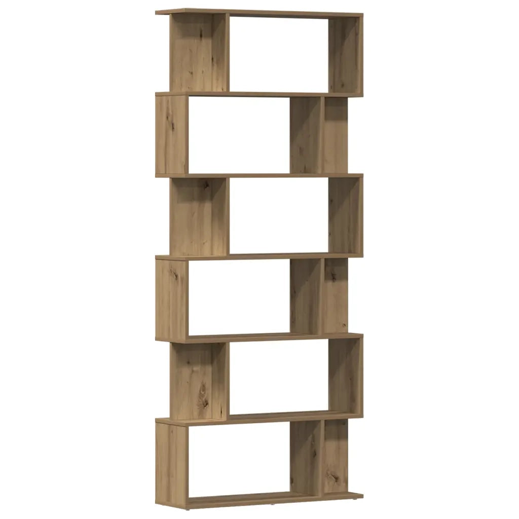 Libreria-Scaffale per Libri-Mobile di Stoccaggio Rovere Artigianale 80x24x192 cm Legno Multistrato