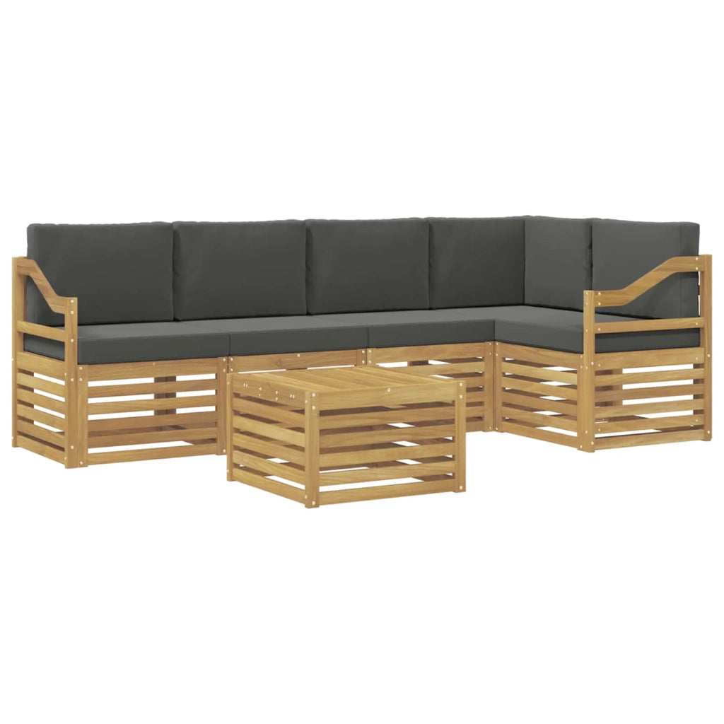Set di divani da esterno 6 pcs Bianco e Antracite 3391892