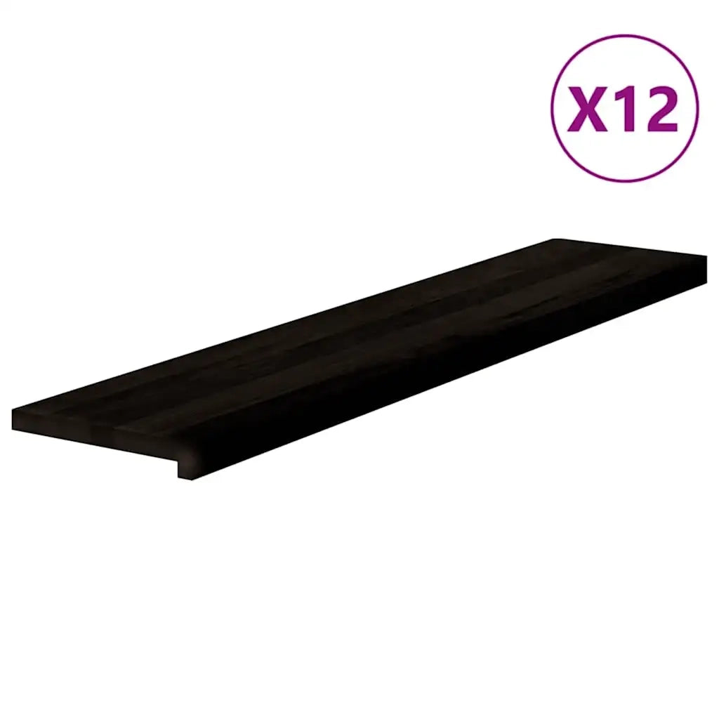 Gradini 12 pz Marrone Scuro 120x30x2 cm Legno Massello Rovere