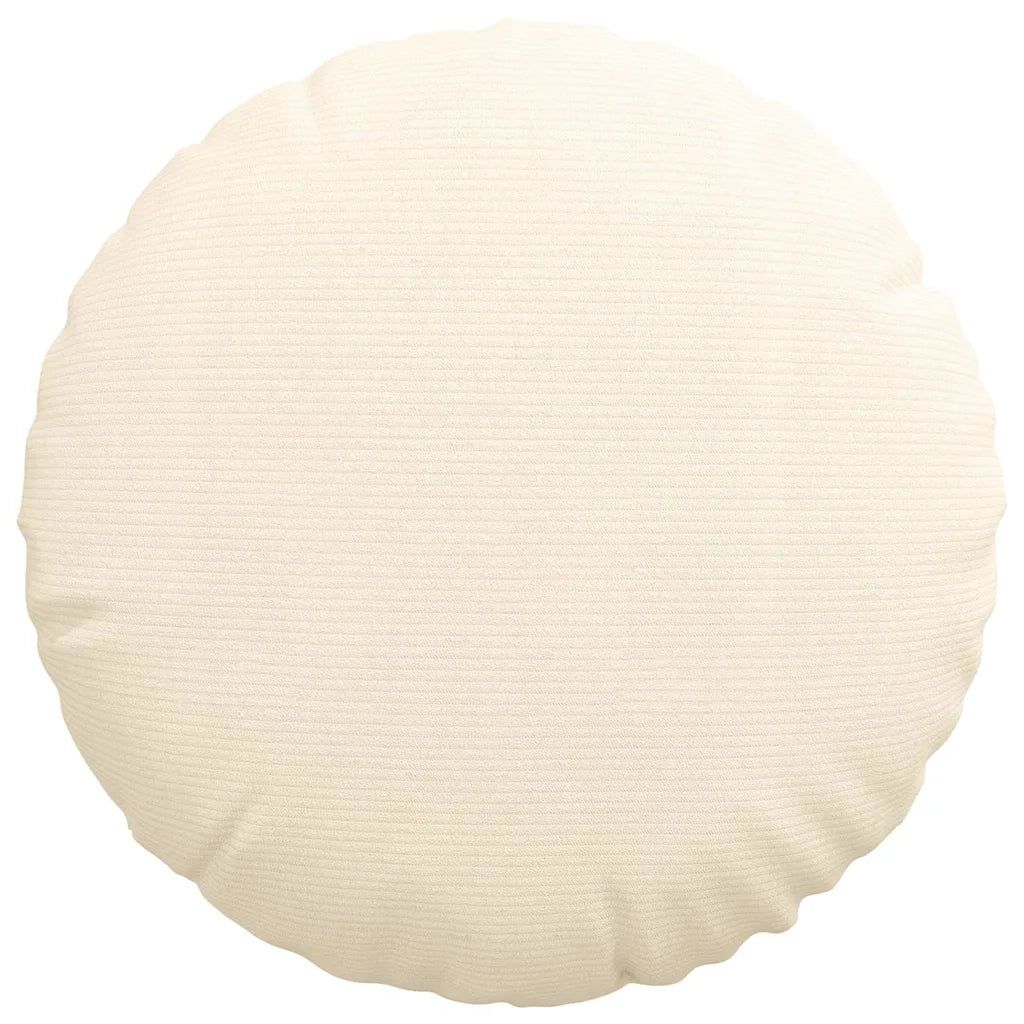 Cuscini per Seduta 2 pcs Crema Ø50 x 19 cm Tessuto in Cords 42014188
