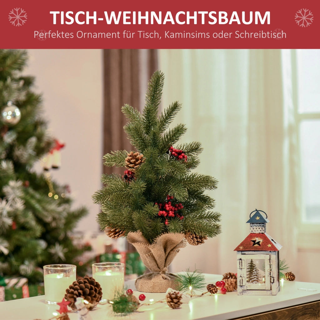 Albero di Natale Decorazione ¨C Zephmum ¨C Verde Rosso 50cm