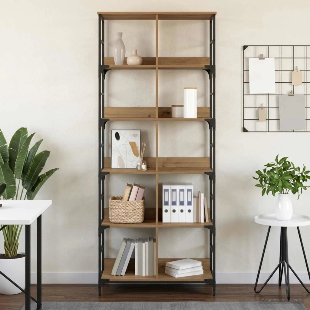 Libreria 4 livelli 78,5 x 33 x 188,5 cm metallo PB 8010896