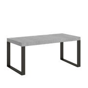 Tavolo allungabile 90x90/246 cm Tekno Premium Cemento telaio Antracite