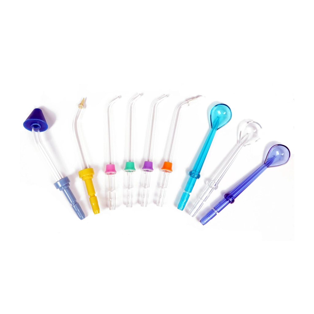 Set accessori ricambi per idropulsore dentale, 9 punte multiuso irrigatore orale, compatibile modello SS-12320 igiene bocca - SOGO