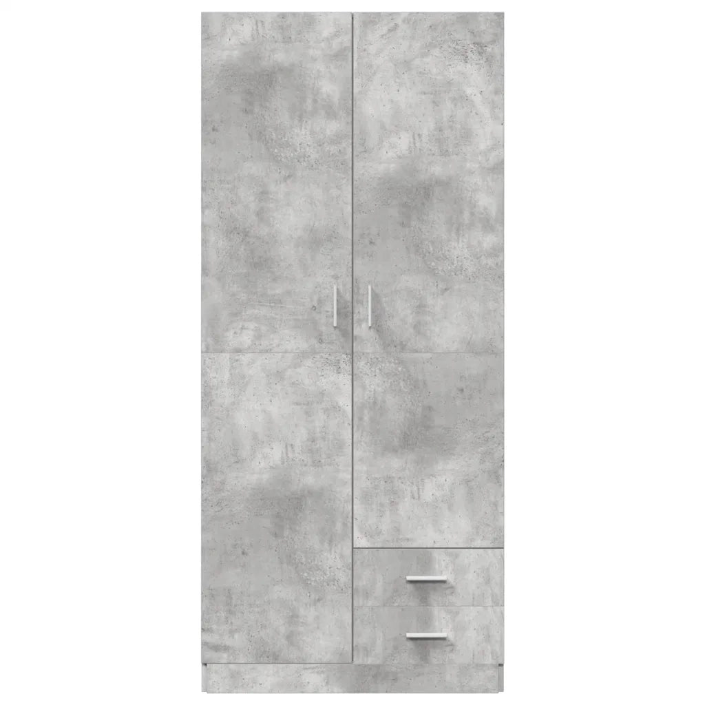 Armadio Grigio Cemento 80x52x180 cm in Legno Multistrato 800643