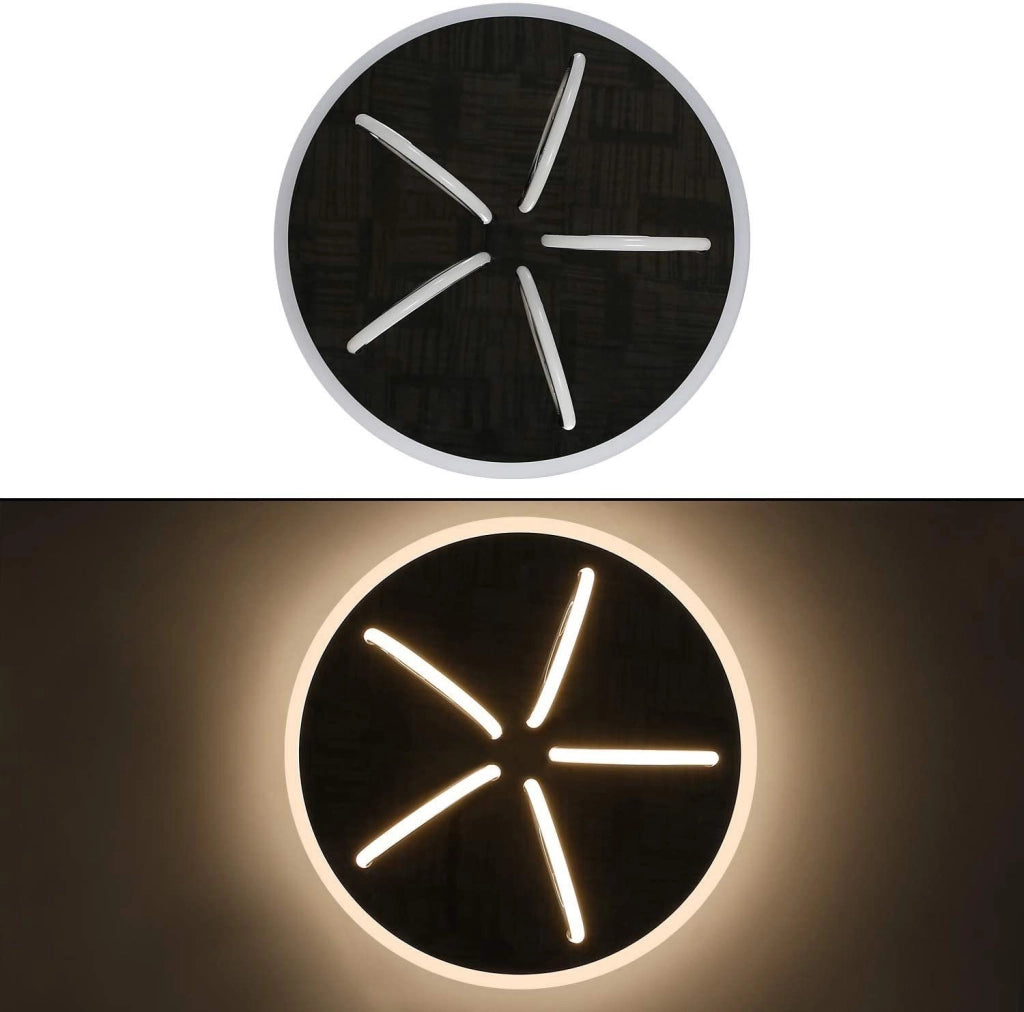 ZMH Lampada da soffitto plafoniera LED bianco caldo 3000K ferro acrilico