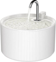 Fontana per Animali - Fonte per Animali - Fornisce Acqua Purificata - Sistema di Filtraggio Doppio - 2,2 Litri - Bianco
